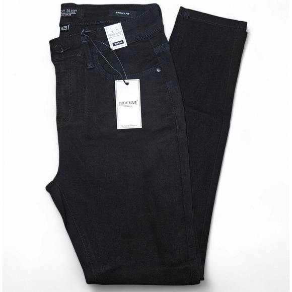 Judy Blue Jeans Black Size 9 / 29 Skinny Mid Stretchy Denim Waist 29 Inseam 28 - Picture 3 of 10